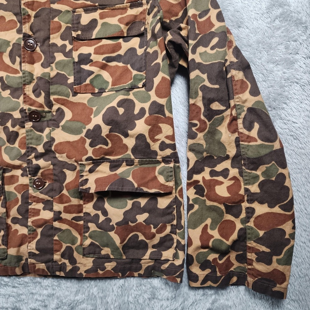 VINTAGE Kmart Camo Shirt Mens XL Brown Frogskin Duck Hunting Outdoor Field Chore - Picture 5 of 11